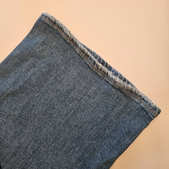 AE Dreamy Drape Stretch Super High-Waisted Baggy Wide-Leg Jean Med Wash Size 0 - Picture 10 of 14